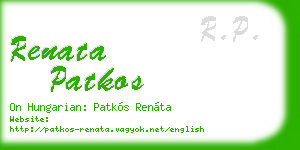 renata patkos business card